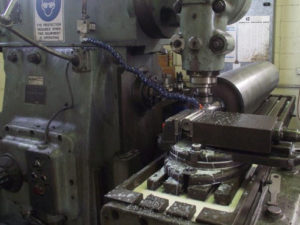 machining tail drums on a lathe